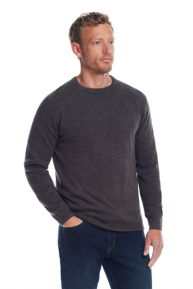 Weatherproof Vintage Raglan Sweater for Men in Pewter Heather