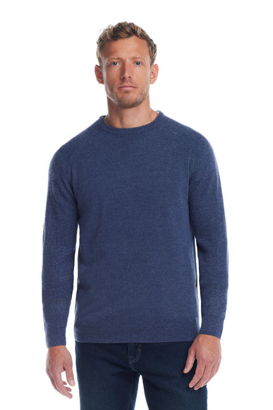 Weatherproof Vintage Raglan Sweater for Men in Denim Marl