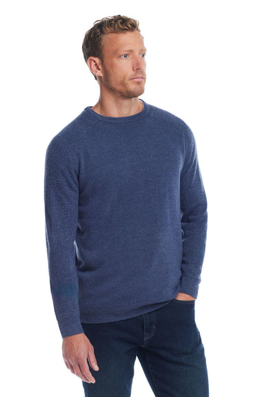 Weatherproof Vintage Raglan Sweater for Men in Denim Marl