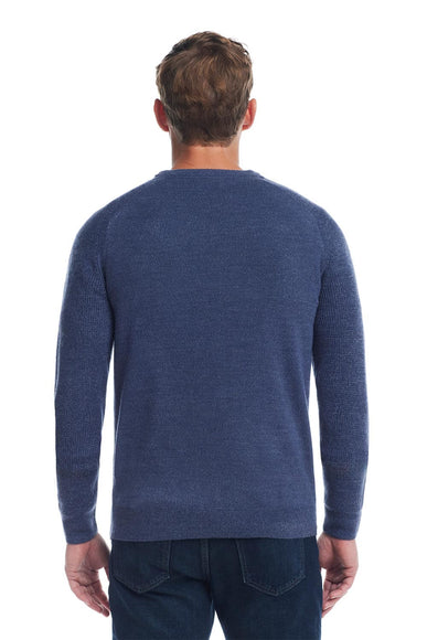 Weatherproof Vintage Raglan Sweater for Men in Denim Marl