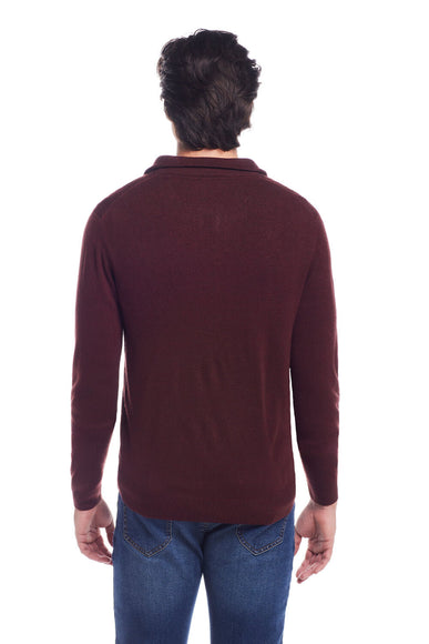 Weatherproof Vintage Soft Touch Textured Quarter Zip for Men in Oxblood