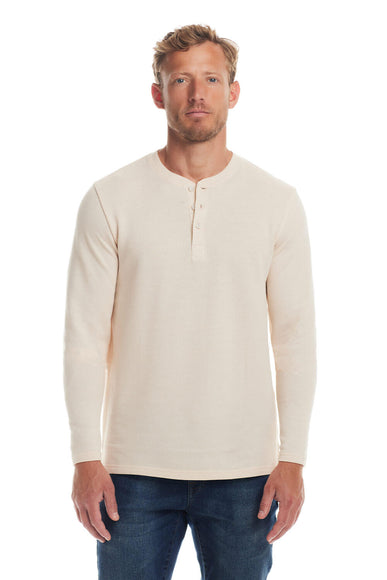 Weatherproof Vintage Speckled Henley Shirt for Men in Whitecap