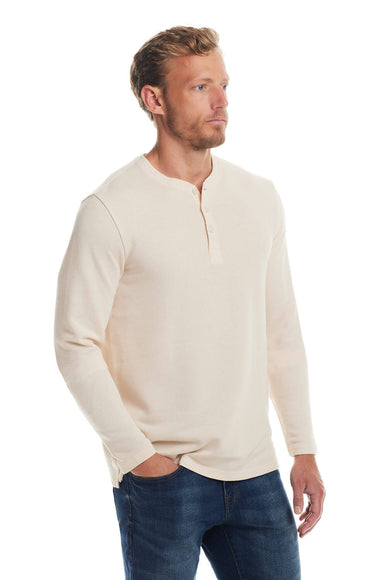 Weatherproof Vintage Speckled Henley Shirt for Men in Whitecap