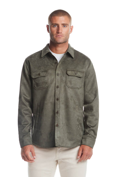 Weatherproof Vintage Suede Jack Shirt Jacket for Men in Army