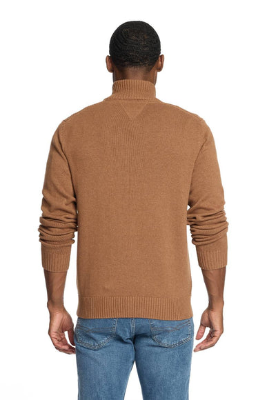 Weatherproof Vintage Textured Quarter Zip Sweater for Men in Harvest Heather