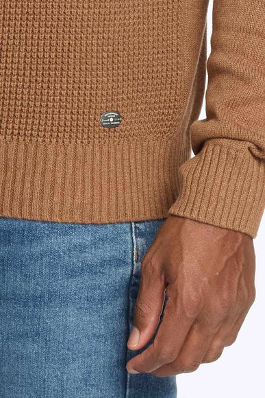 Weatherproof Vintage Textured Quarter Zip Sweater for Men in Harvest Heather