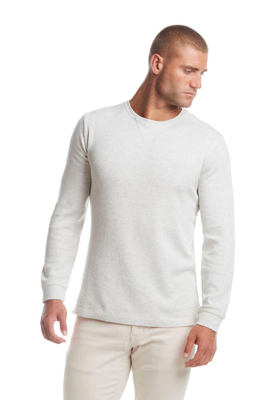 Weatherproof Vintage Waffle Crewneck Shirt for Men in Oatmeal