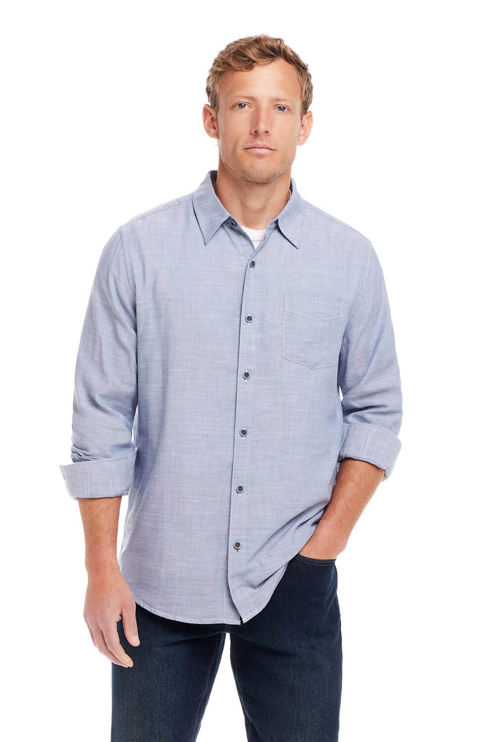 NEW Sea Blue shops Winter Button Down Shirt