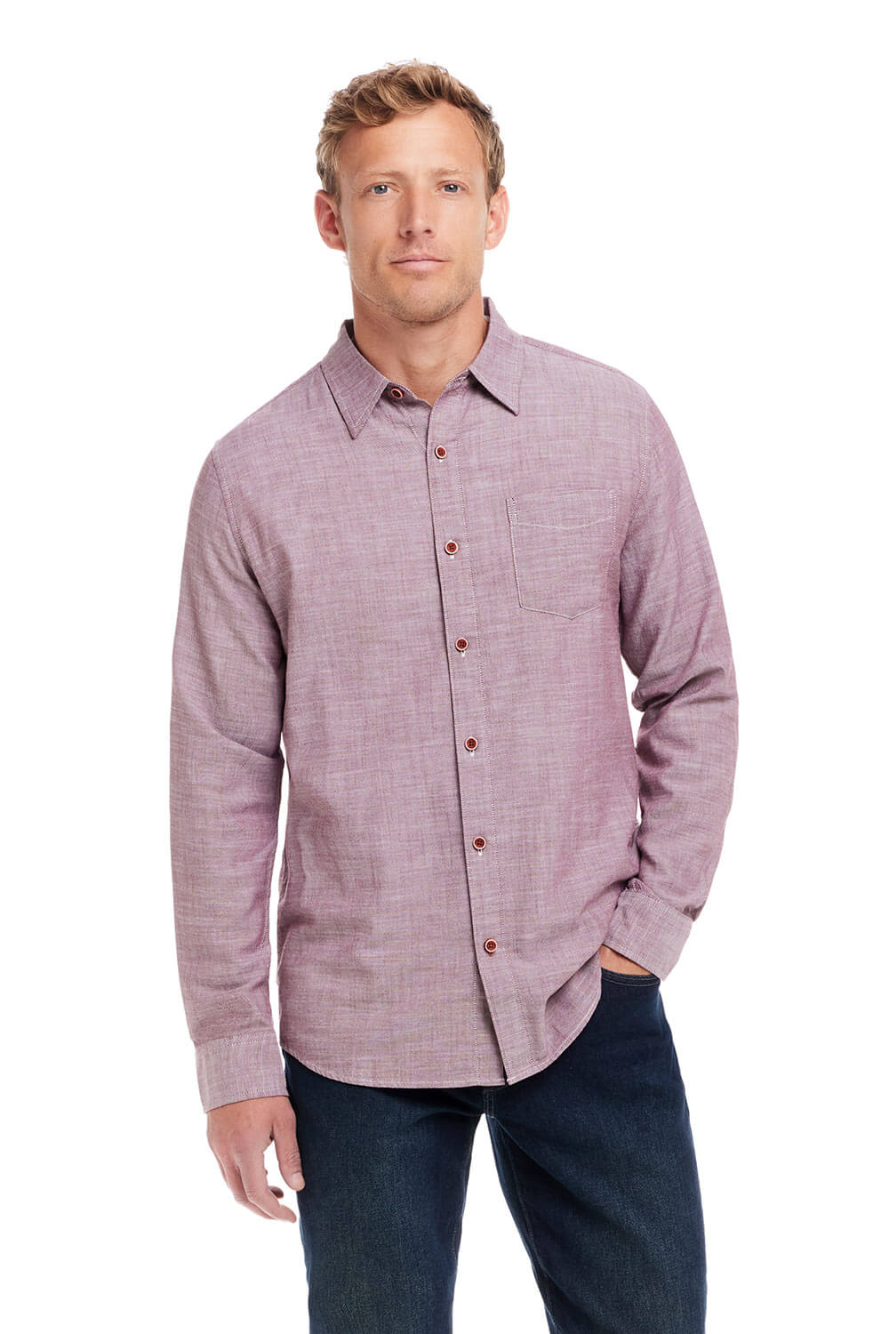 Original vintage weatherproof brand gray and white button-down men's plaid fashion shirt