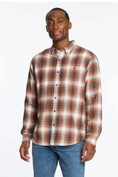 Weatherproof Vintage Brushed Flannel for Men in Gold Flame