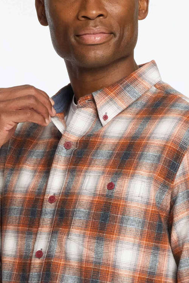 Weatherproof Vintage Brushed Flannel for Men in Gold Flame