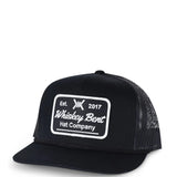 Whiskey Bent Black Top Trucker Hat for Men in Black