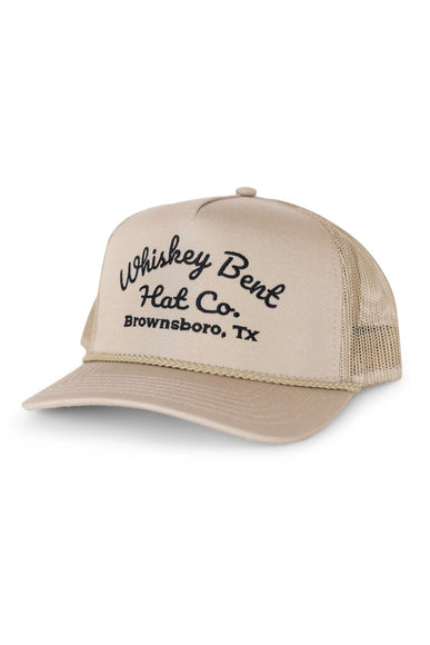 Whiskey Bent Sale Barn Trucker Hat for Men in Tan