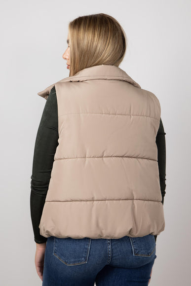 Blu Pepper Puffer Vest for Women in Mocha