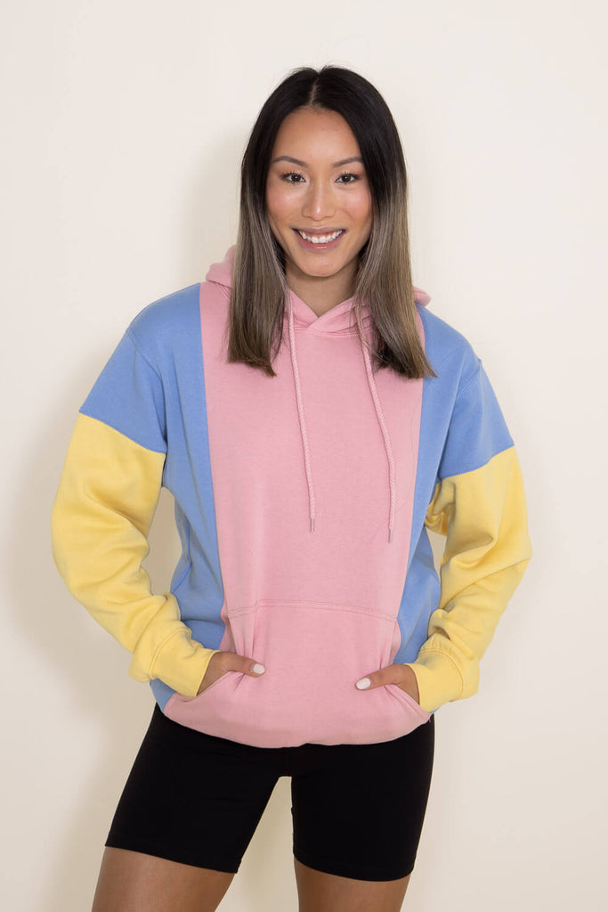 Urban Outfitters U.s.a. Colorblock Hoodie Sweatshirt