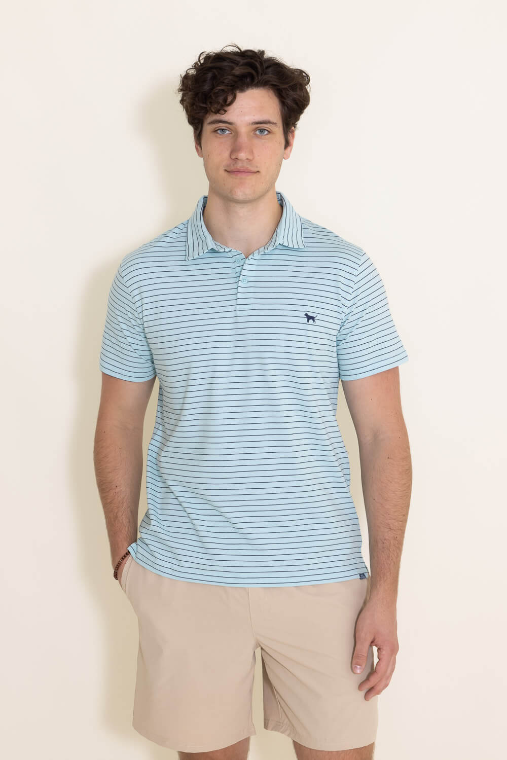 Simply Southern Stripe Polo Shirt for Men in Light Blue | PP-0123-MN-K ...