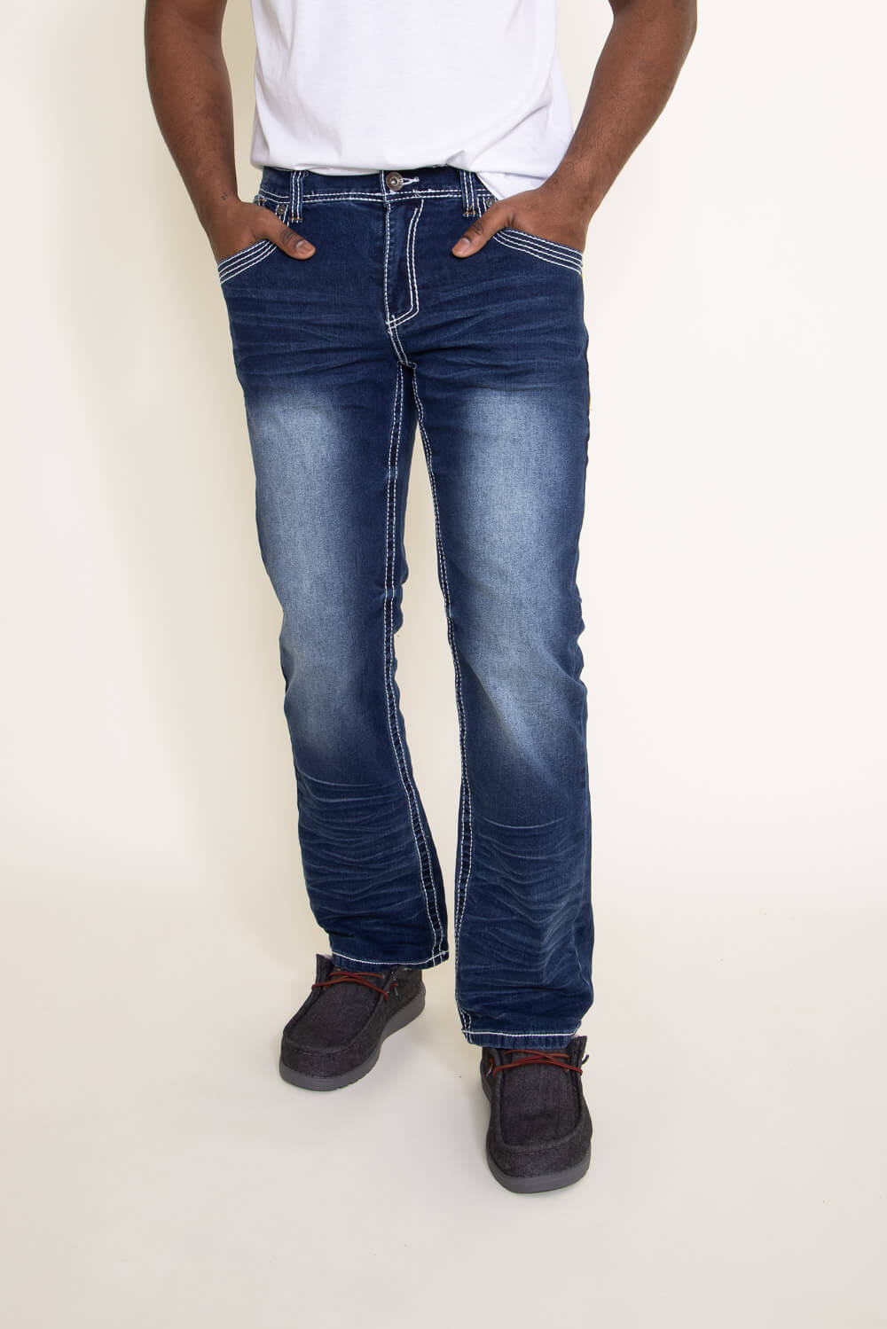 KaLI_store Jeans for Men Men's Ripped Jeans Slim Fit Skinny Stretch Comfy Denim  Jeans Pants Black,40 - Walmart.com