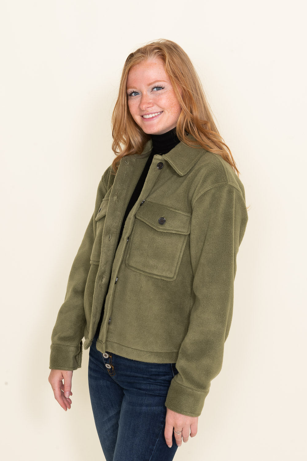 Thread & Supply Auria Trucker Jacket for Women in Green | J1564PFKTS-O ...