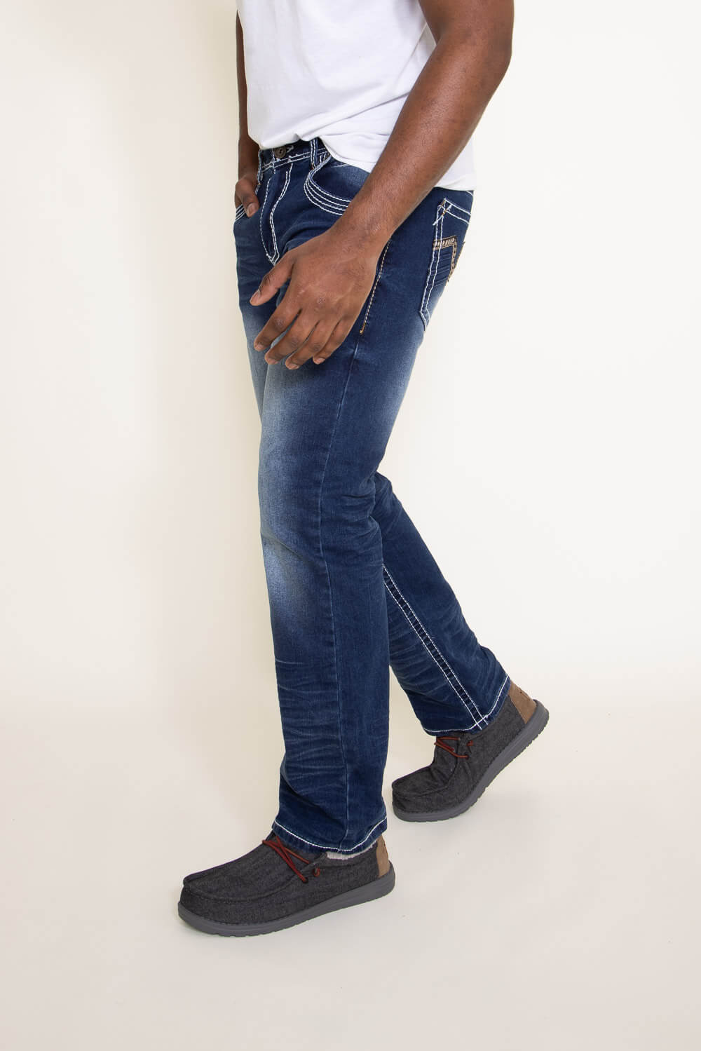 True Luck Zachary Bootcut Stretch Jeans for Men