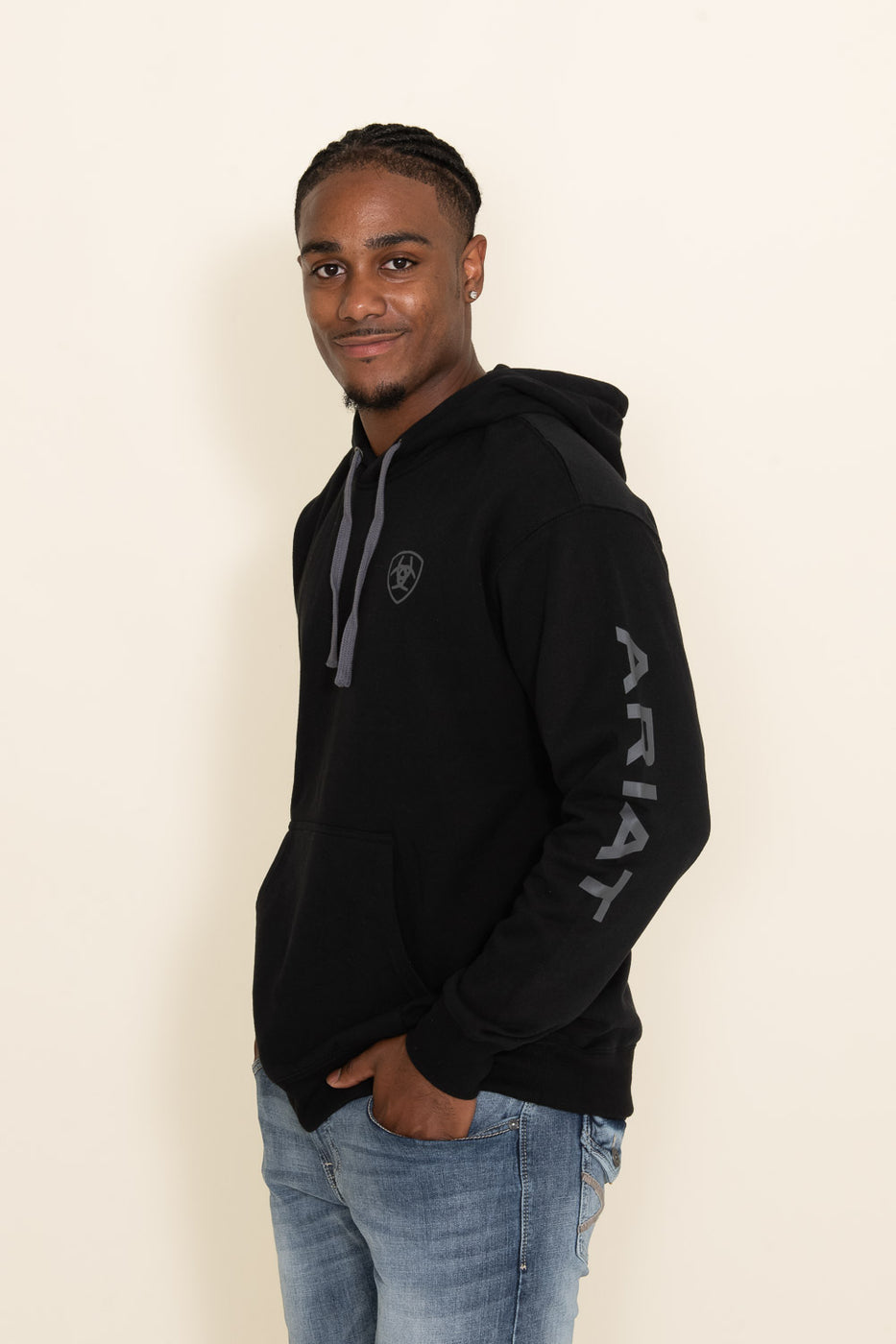 Ariat Logo Hoodie for Men in Black 10040815 BLACK Glik s