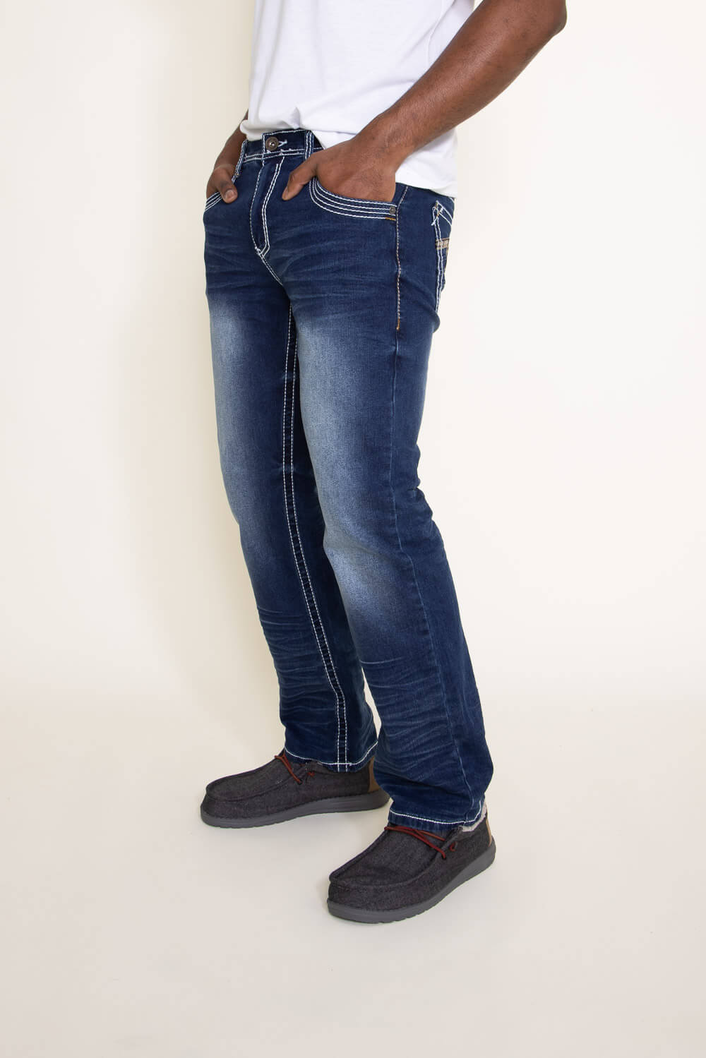 cirkulære pludselig ligning True Luck Livingston Bootcut Stretch Jeans for Men | TL17150055 – Glik's