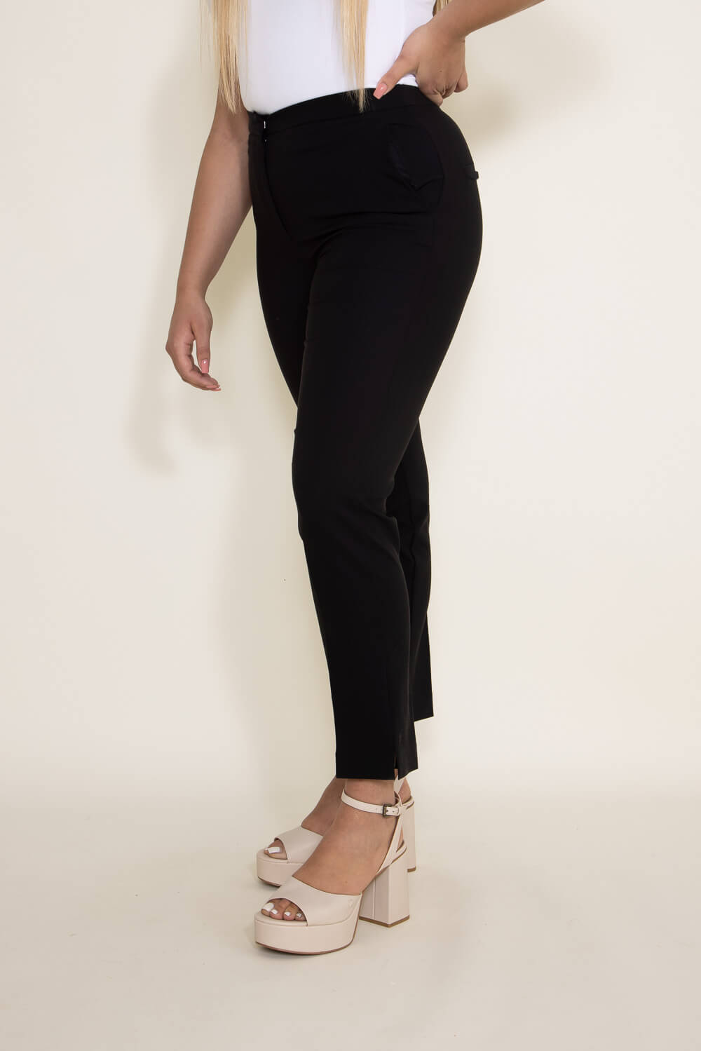 Plus Size Bengaline Striped Cropped Dress Pant | maurices