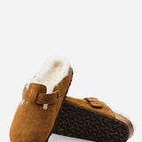 Birkenstock Arizona Shearling Suede Leather Sandals for Women in Mink/ –  Glik's