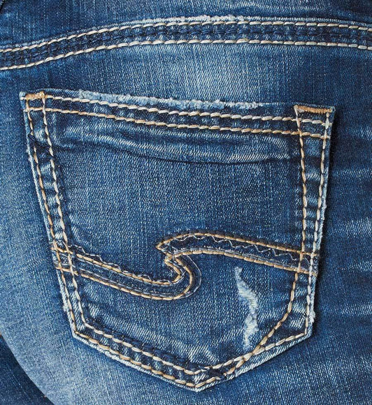 Silver Jeans Destructed Skinny Girlfriend Jeans – Glik's