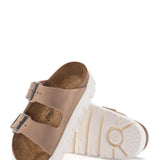 Papillio by Birkenstock Arizona Chunky Suede Sandals for Women in Sand Brown