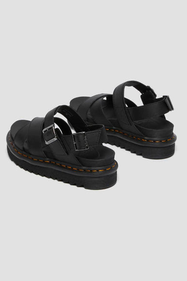 Dr. Martens Voss II Hydro Leather Strap Sandals for Women in Black