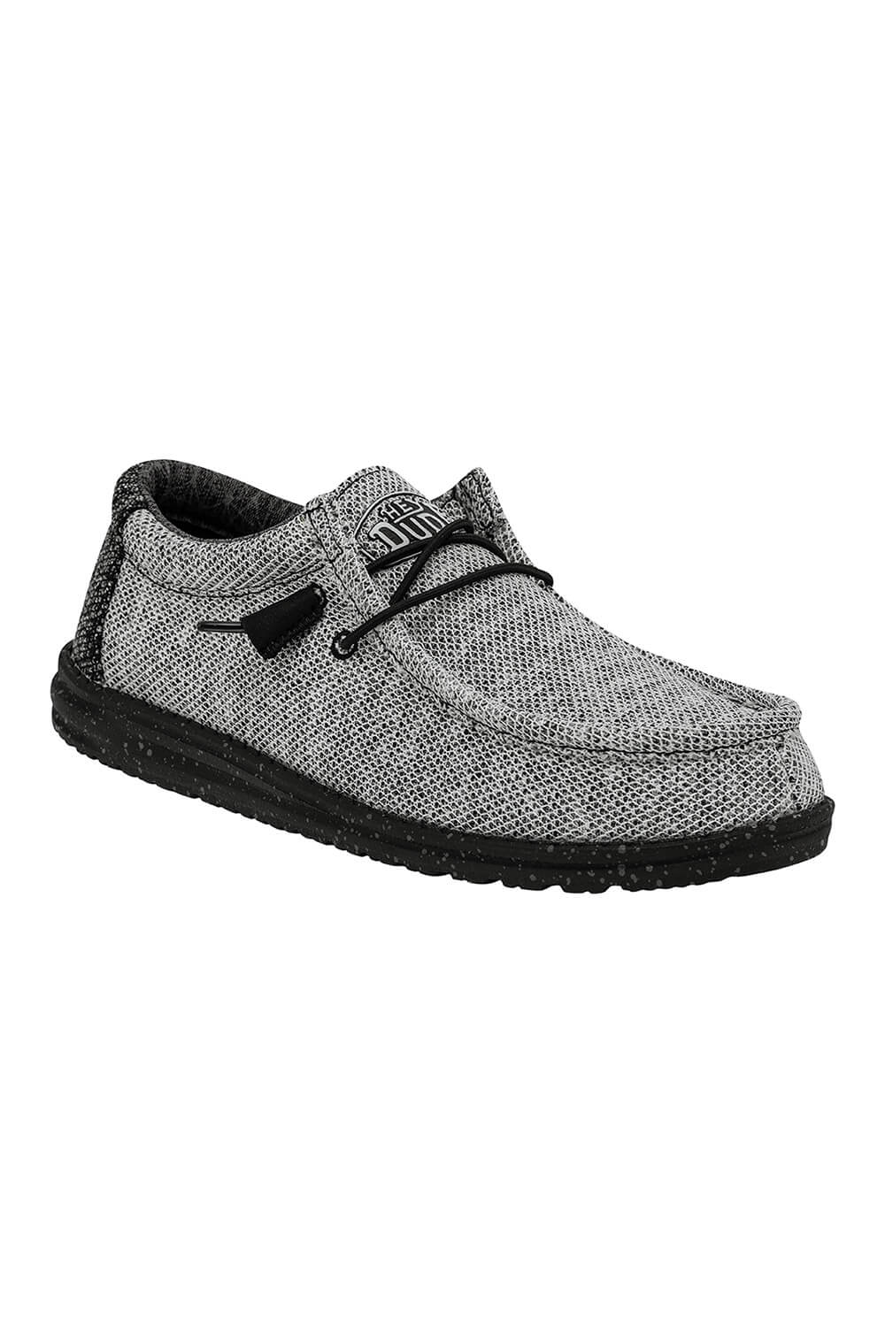 HEYDUDE Men's Wally Stretch Poly Shoes in Dark Web