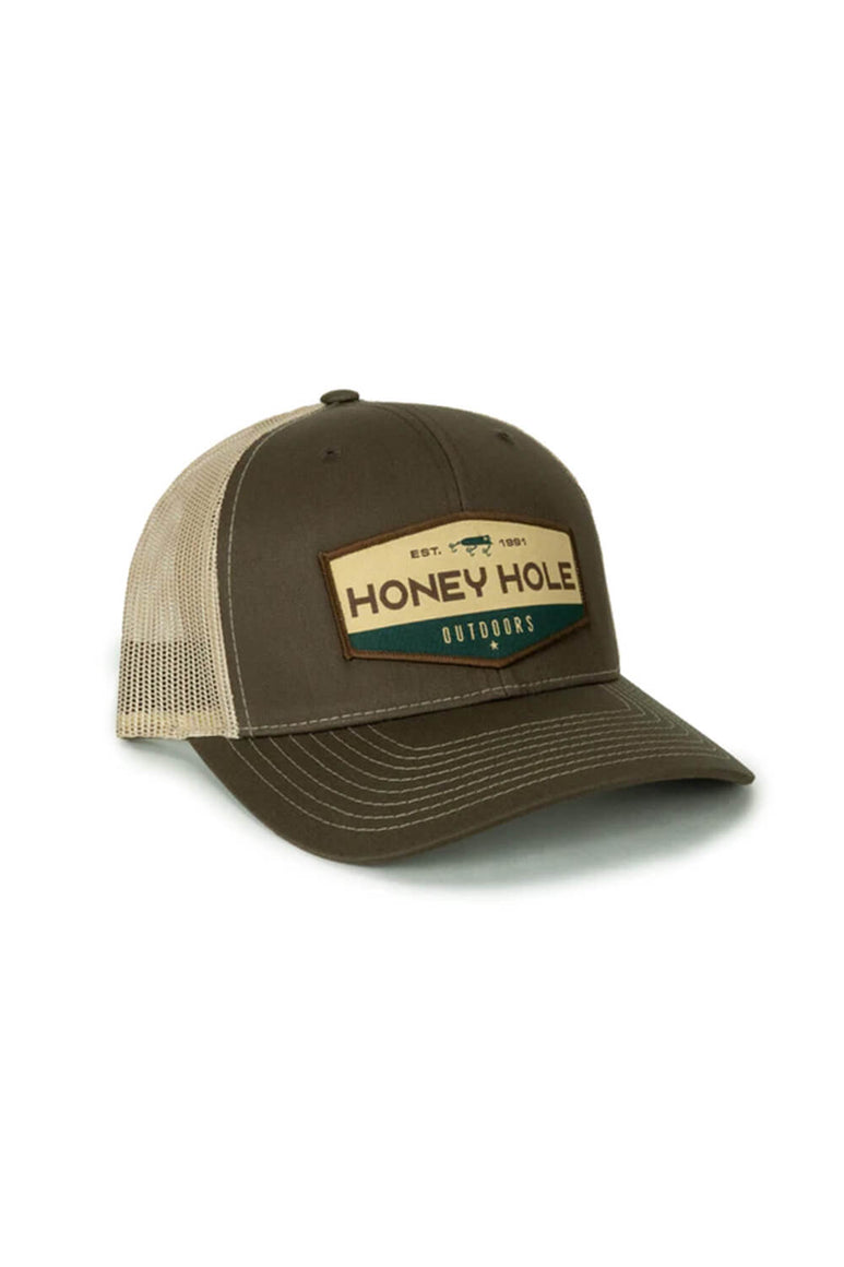 Honey Hole Outdoors Lure OG Hex Trucker Hat for Men in Brown | SB-BOGH ...