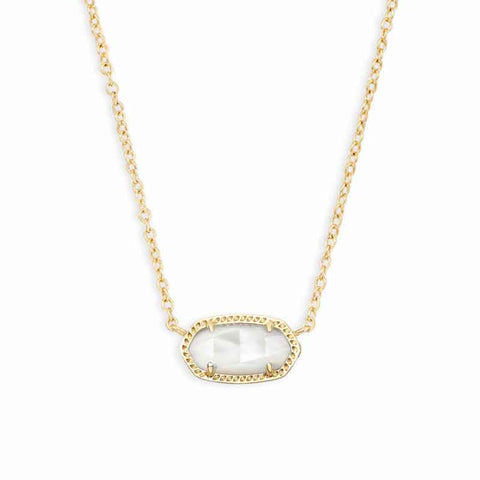 Kendra Scott Elisa Gold Pendant Necklace in Mother-of-Pearl