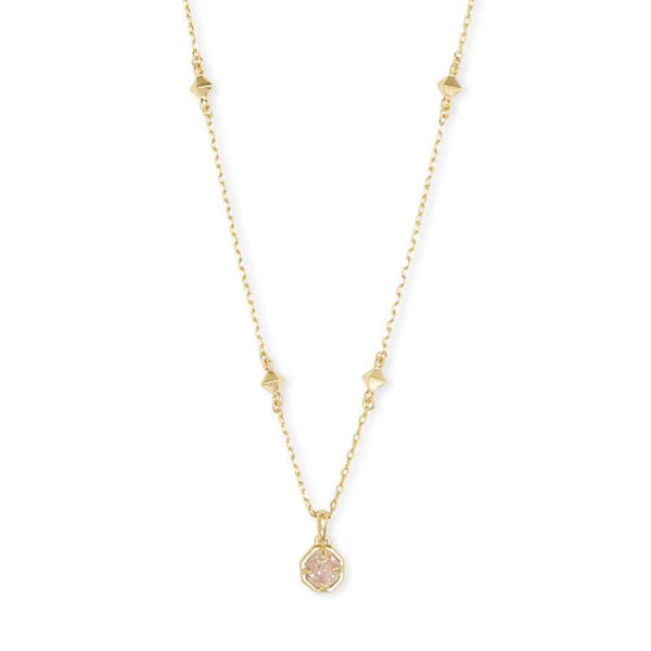 Kendra Scott Nola Gold Pendant Necklace in Iridescent Drusy | 42177048 ...