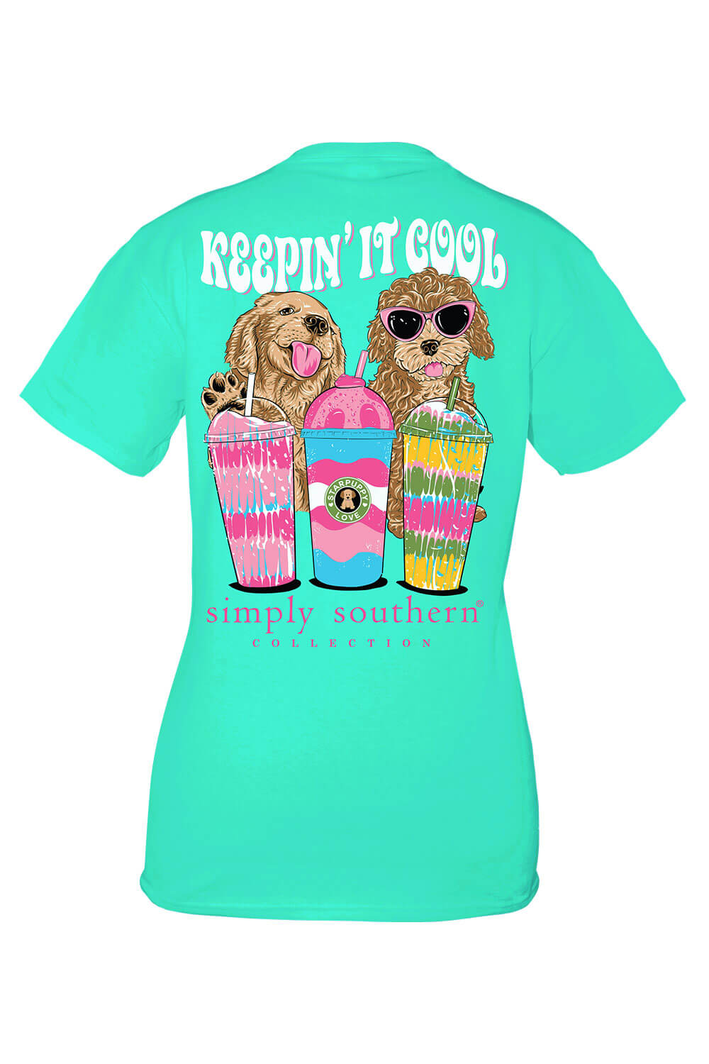 Simply Southern Keeping It Cool T-Shirt for Women in Shore Green