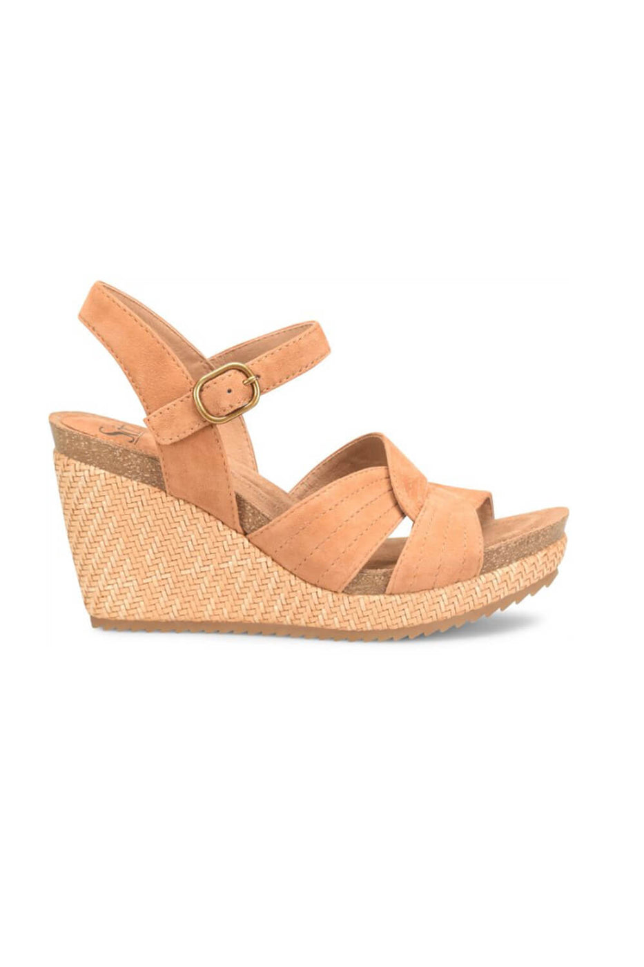 Sofft Shoes Clarissa Wedge Sandals for Women in Ginger Tan